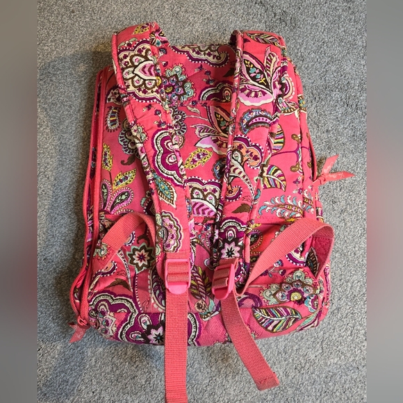 Vera Bradley Pink Paisley Backpack Boho Country Chic Girlhoodcore - Picture 5 of 10